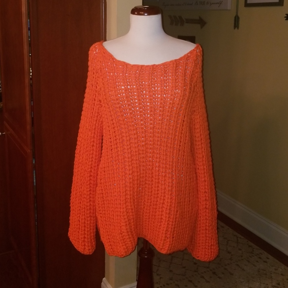 Calypso St. Barth Neon Orange Sweater